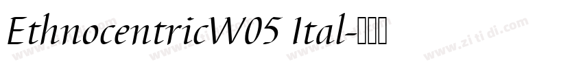 EthnocentricW05 Ital字体转换
